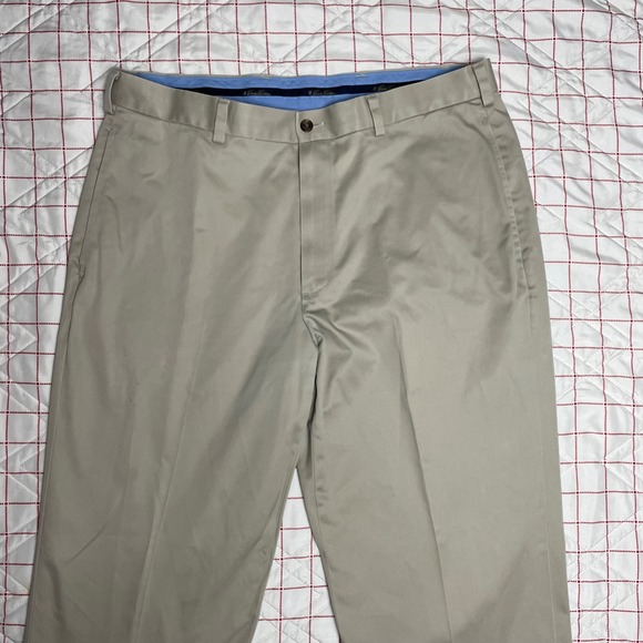Brooks Brothers Advantage Chino Hudson Light Weight Mens Khaki Pants W36 L30 - Picture 2 of 11